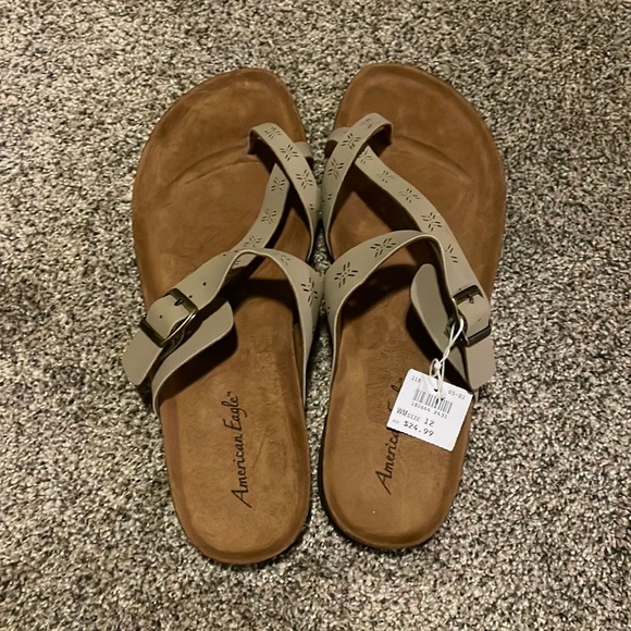 American Eagle By Payless Shoes - Ladies taupe sandals size 12